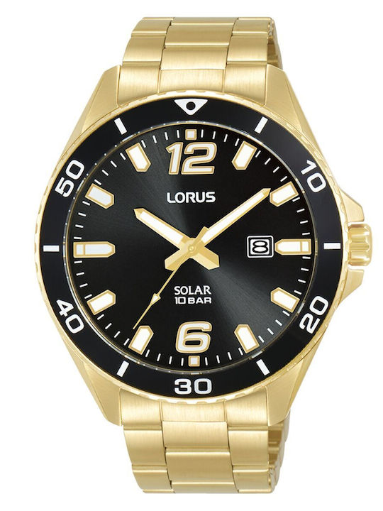 Lorus Men's Watch 43mm Battery with Gold Metal Bracelet