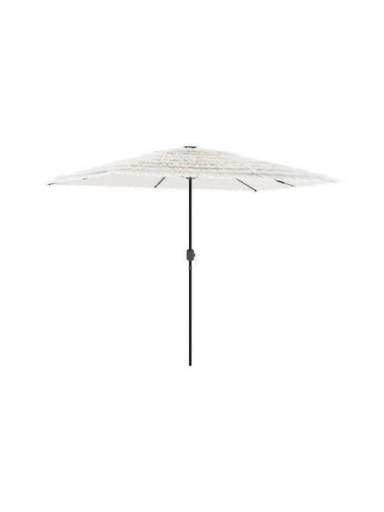 Round Metal Garden Parasol White F2.5xH2.5m