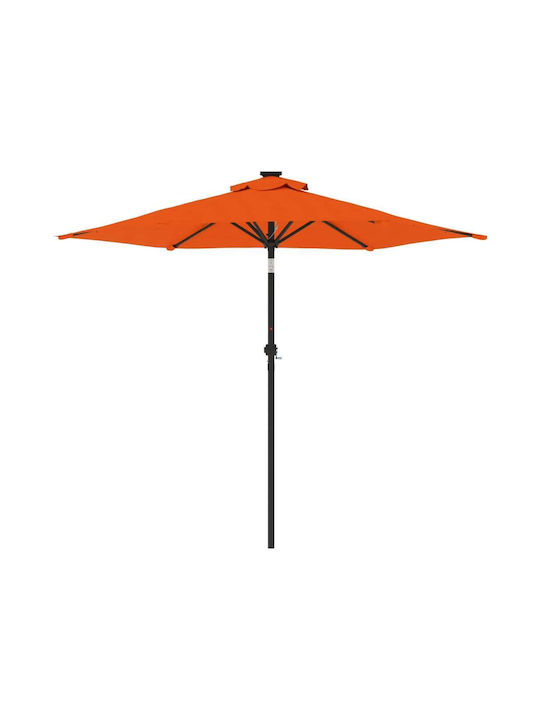Runder Metallischer Garten- und Terrassen-Sonnenschirm Orange F2.12xY2.12m