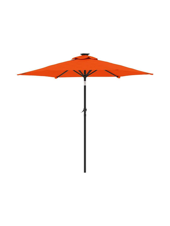 Runder Metallischer Garten- und Terrassen-Sonnenschirm Orange F2.12xY2.12m
