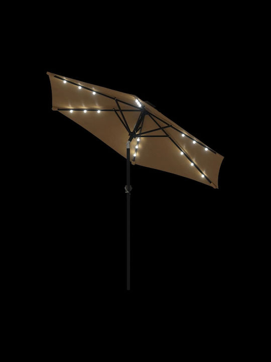 Runder Metall-Garten- und Terrassen-Sonnenschirm Braune F2.12xY2.12m
