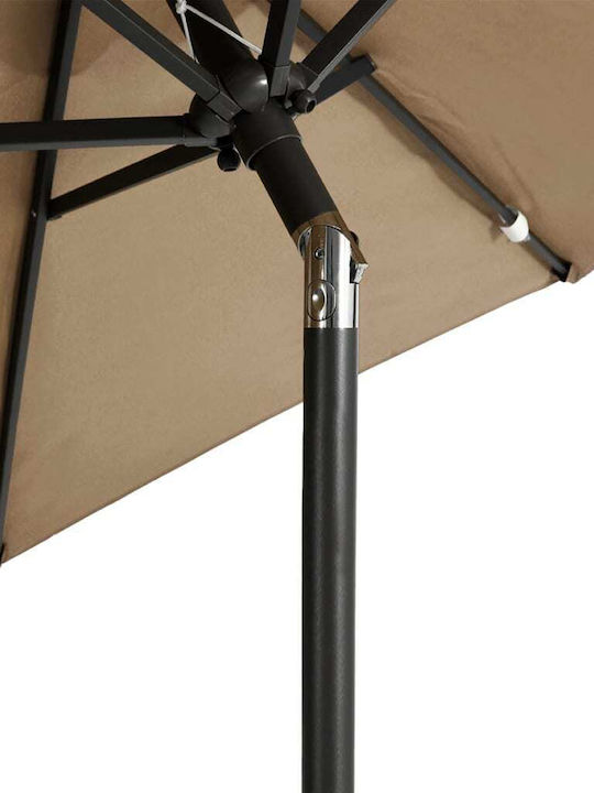 Umbrelă Rotundă Metalică Maro Φ2.12xÎ2.12m