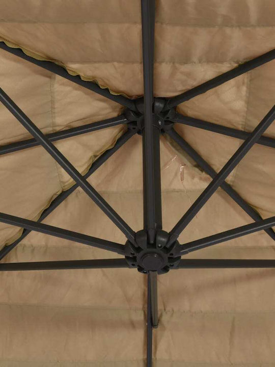 Hanging Circular Metal Brown Parasol F2.38xH2.38m
