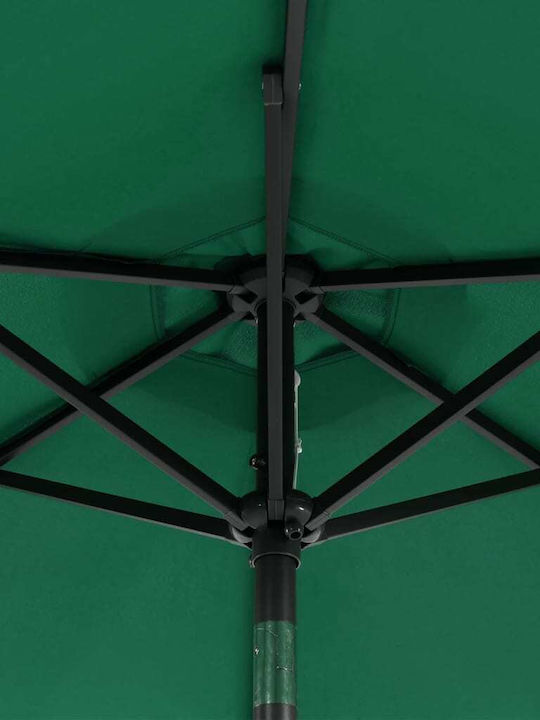 Runde Metallische Grüne Sonnenschirm 2,12 m