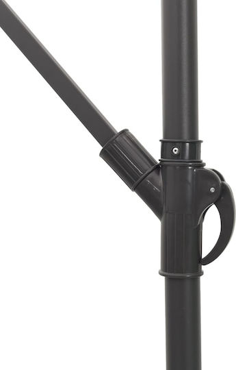 Umbrelă Suspendată Pătrată Metalică Albă 2.35x2.35xÎnălțime 2.35m