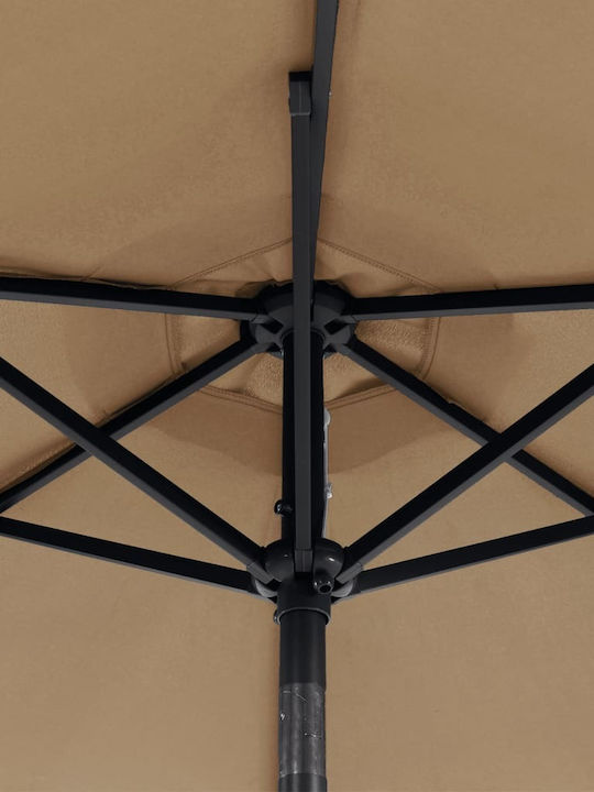 Umbrelă Rotundă Metalică Maro Φ2.12xÎ2.12m