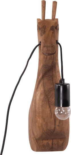 vidaXL Lamp Wall with Socket E27 Brown 12x12x42cm