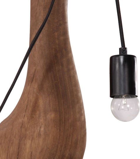 vidaXL Lamp Wall with Socket E27 Brown 12x12x42cm