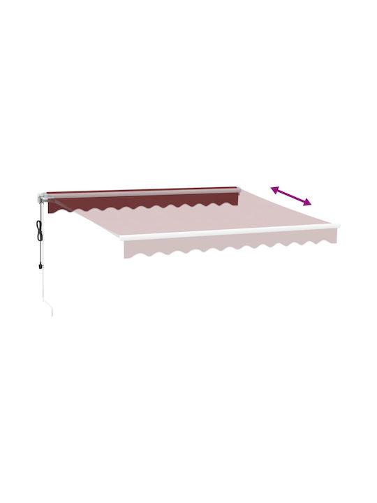 vidaXL Zelt Terrasse mit LEDs Burgundisch 3x2.5m