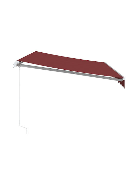 vidaXL Terrace Tent with LEDs Burgundy 3.5x2.5m