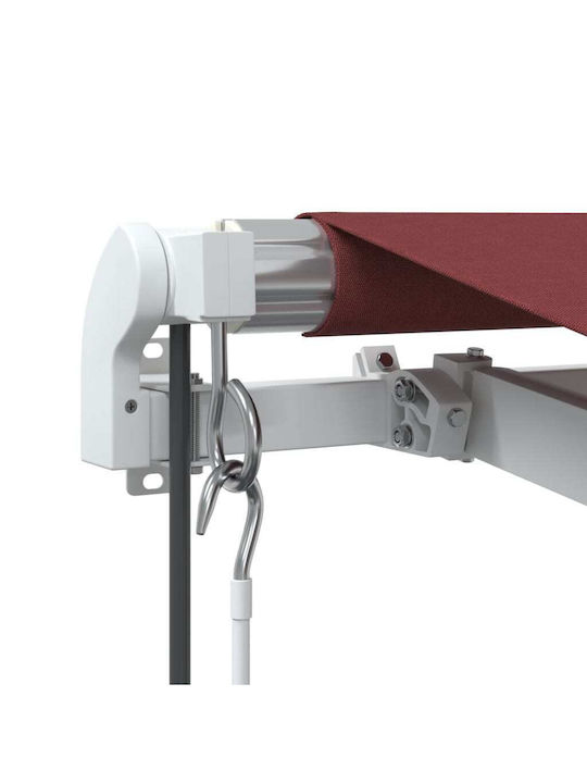 vidaXL Zelt Terrasse mit LEDs Burgundisch 3x2.5m