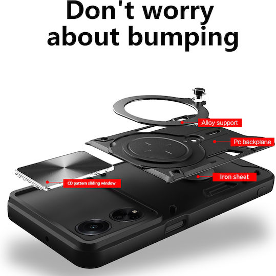 Techsuit Back Cover Σιλικόνης Μαύρο (Oppo A98)