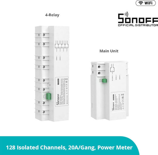 Sonoff Electric Panel Meter Analog Rail Single Phase Wi-Fi Sonoff SPM-4RELAY
