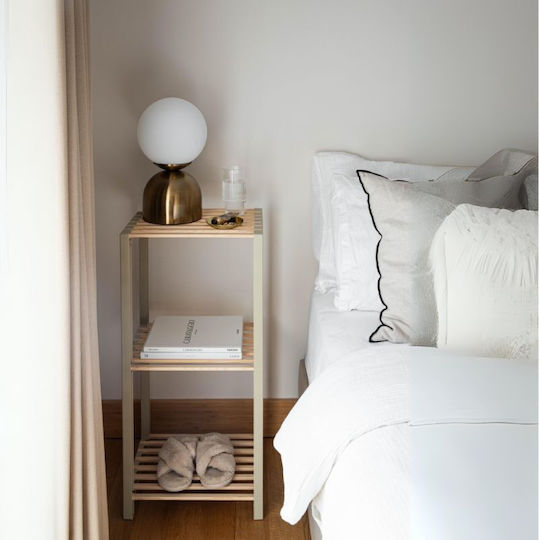 FixWood Επιδαπέδια Ραφιέρα Μπάνιου Ξύλινη 37x29x79cm