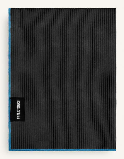 Feel & Touch Πετσέτα Microfiber Σώματος σε Θήκη Μαύρη 160x80εκ.