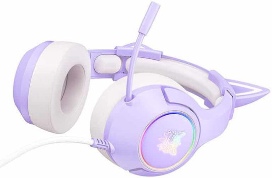 Onikuma K9 Over Ear Gaming Headset cu conexiune 3,5mm / USB Violet