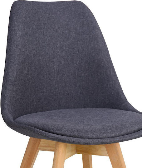 Gaston Dining Room Fabric Chair Anthracite 56.5x43x83.5cm