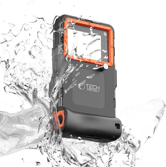 Tech-Protect IPX8 Waterproof Case up to 6.7" Black/Orange