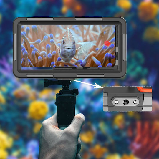 Tech-Protect IPX8 Waterproof Case up to 6.7" Black/Orange