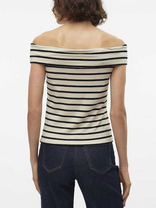 Vero Moda Γυναικεία Μπλούζα Off-Shoulder Ασπρο