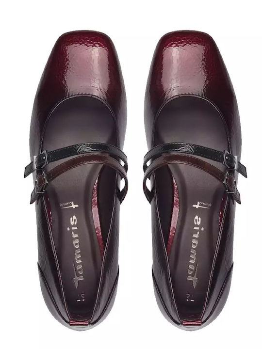 Heels with Strap Burgundy