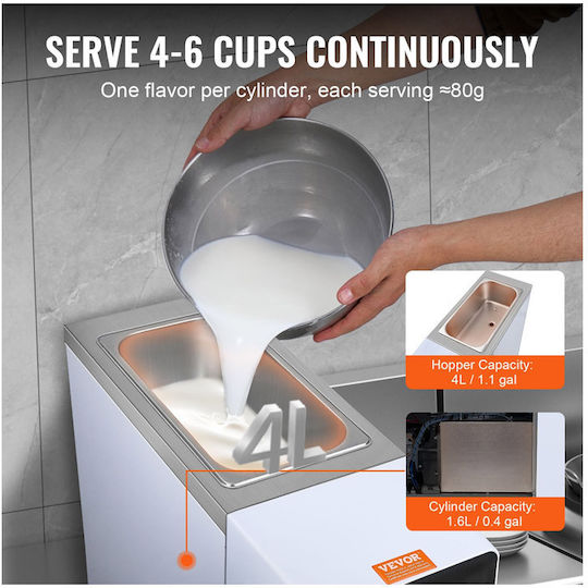 Vevor Commercial Ice Cream Maker 21x58x21cm. TMSRBQLJCKWDNNRZVV2