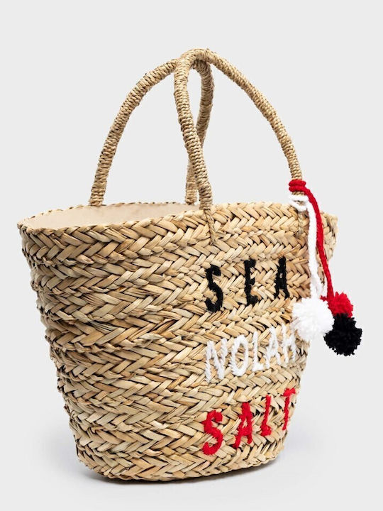 Nolah Salt Straw Beach Bag Beige