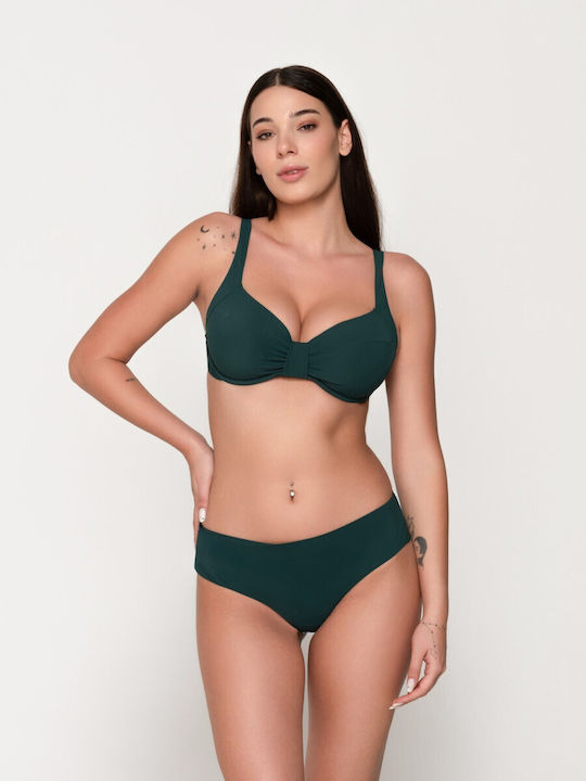 Luna Bikini Bra Sense with Adjustable Straps Green