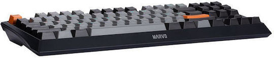 Marvo KG980 Гейминг Механична Клавиатура Без ключове с RGB подсветка (Английски US) Сив