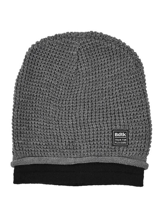 Beanie Unisex Σκούφος Πλεκτός σε Γκρι χρώμα