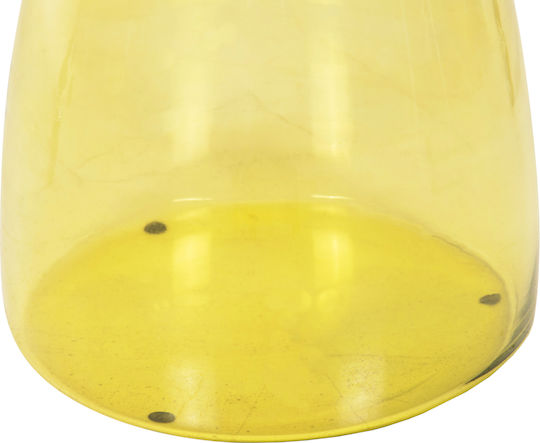 Masă Laterală Rotundă Rane Mese de Cafea Din Sticlă Verde-Auriu L36xL36xÎ47cm