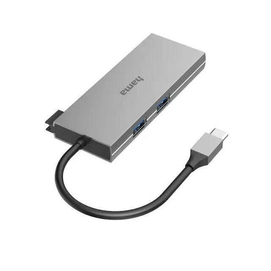 HAMA USB-C Docking Station mit HDMI 4K PD Gray (00200110)