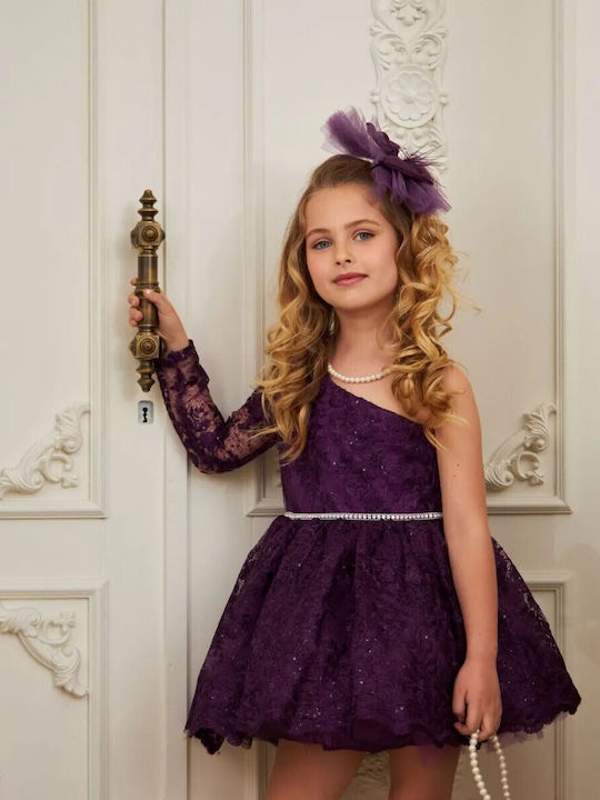 Kids Dress Sleeveless Purple