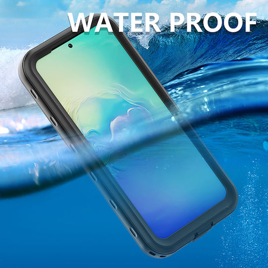 Shellbox Umschlag Rückseite Silikon Wasserdicht Schwarz (Galaxy A54)