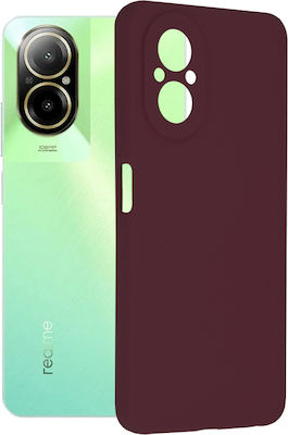 Techsuit Soft Edge Back Cover Silicone Purple (Realme C67)