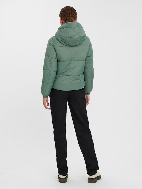 Vero Moda Scurt Jachetă de femei Puffer pentru iarnă Forest