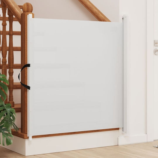 vidaXL Metallischer Hundeteiler 125x117,5cm Weiß