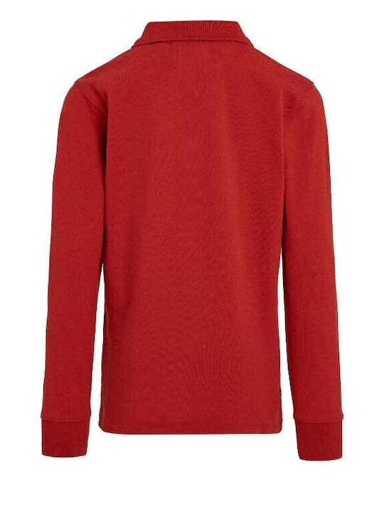 Kids' Polo Long Sleeve Red Essential