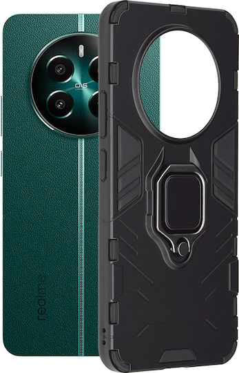 Techsuit Shield Umschlag Rückseite Silikon Schwarz (Realme 12+)