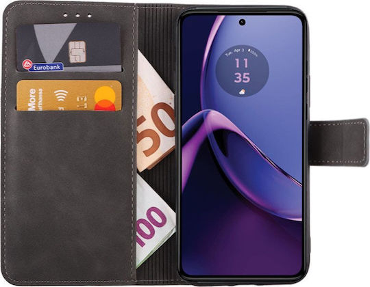 Калъф Lime за Motorola Moto G84 5g 6.5" Essential Magnet Book Stand Clip Grey Lime Successories