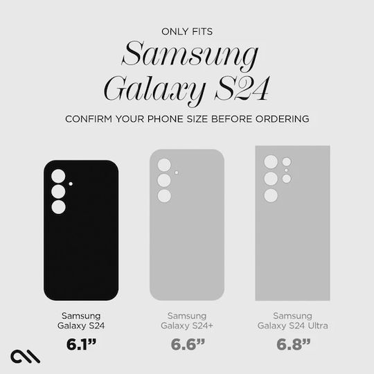 Case-Mate Back Cover Tempered Glass Μαύρο (Galaxy S24)