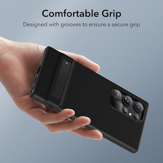 ESR Boost Kickstand Back Cover Σιλικόνης 1mm Μαύρο (Samsung Galaxy S24 Ultra)
