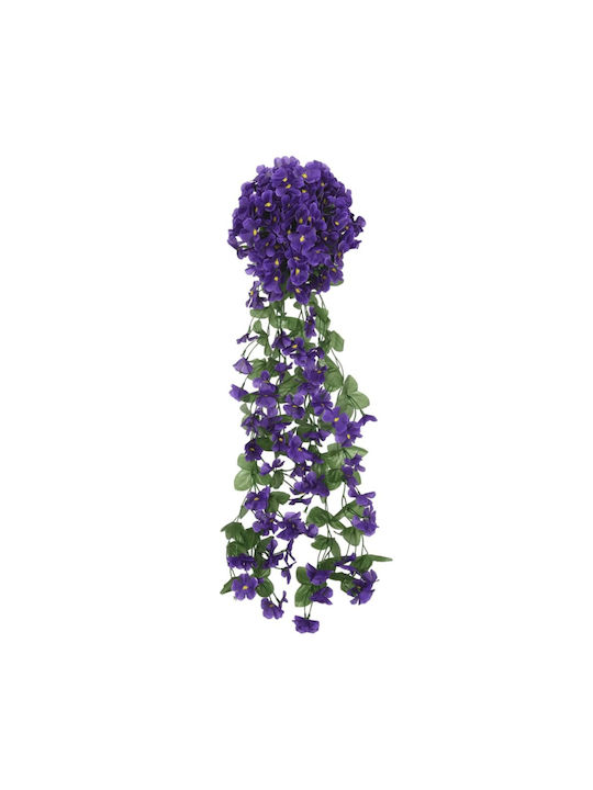 vidaXL Hanging Artificial Plant Grass Purple 85cm 3pcs