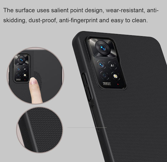 Nillkin Super Frosted Shield Back Cover Πλαστικό Μαύρο (Redmi Note 11 Pro+ 5G)
