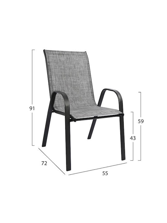 Set Dining de Exterior Bruno 7 Piese Gri