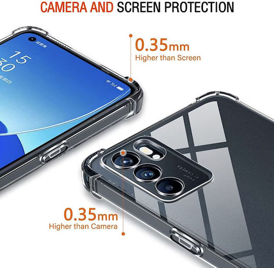 Techsuit Shockproof Clear Back Cover Σιλικόνης Διάφανο (Oppo Reno6)