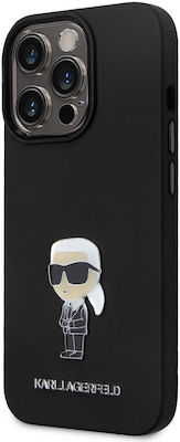 Karl Lagerfeld Liquid Back Cover Silicone Black (iPhone 15 Pro)