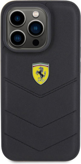 Ferrari 6.1" Back Cover Plastic Negru (iPhone 15 Pro)
