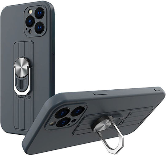 Hurtel Finger Grip Back Cover Σιλικόνης Μπλε (Poco M4 Pro)