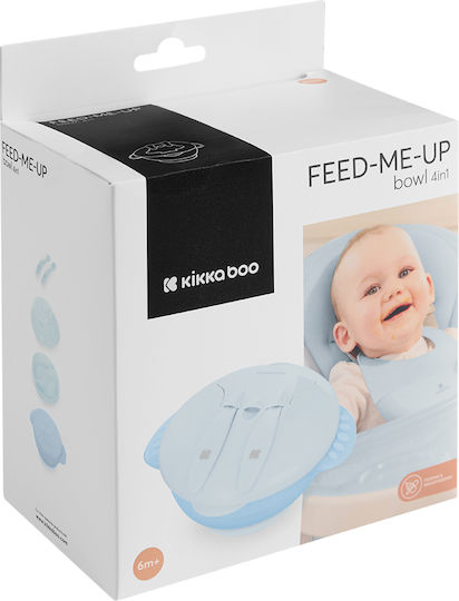 Kikka Boo Παιδικό Σετ Φαγητοδοχείου 4in1 Feed-me-up από Πλαστικό Μπλε 3τμχ